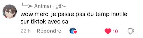 Commentaire TikTok